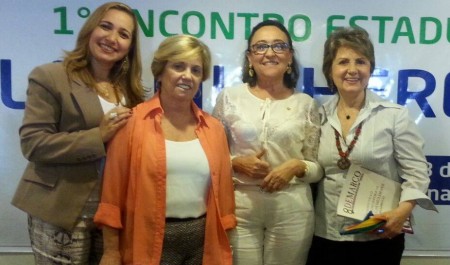 Sebastiana ao lado da coordenadora do PSD Mulher, Alda Marco Antonio.