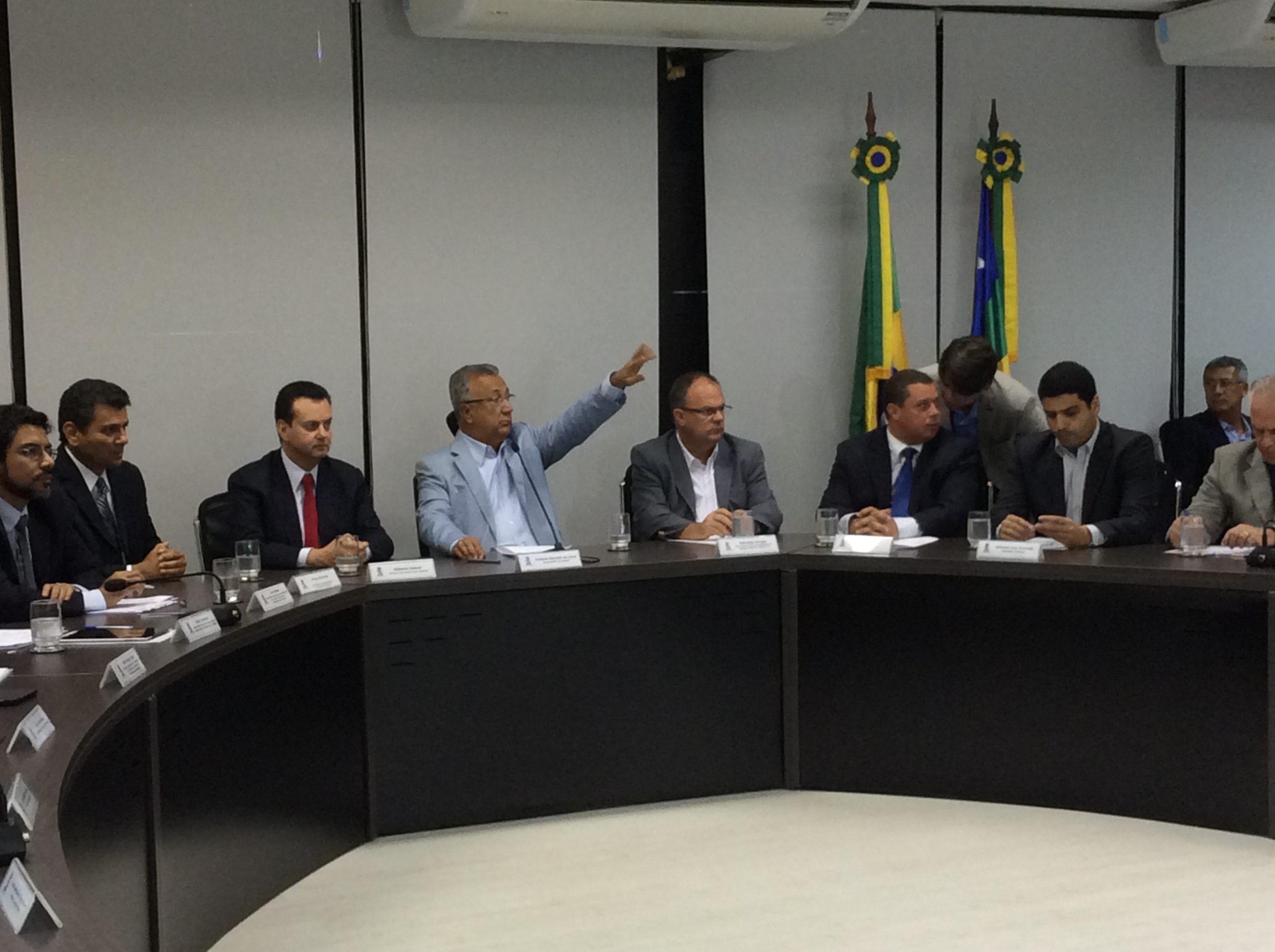 Reunião entre Kassab e Jackson Barreto teve a presença de prefeitos do interior do Estado