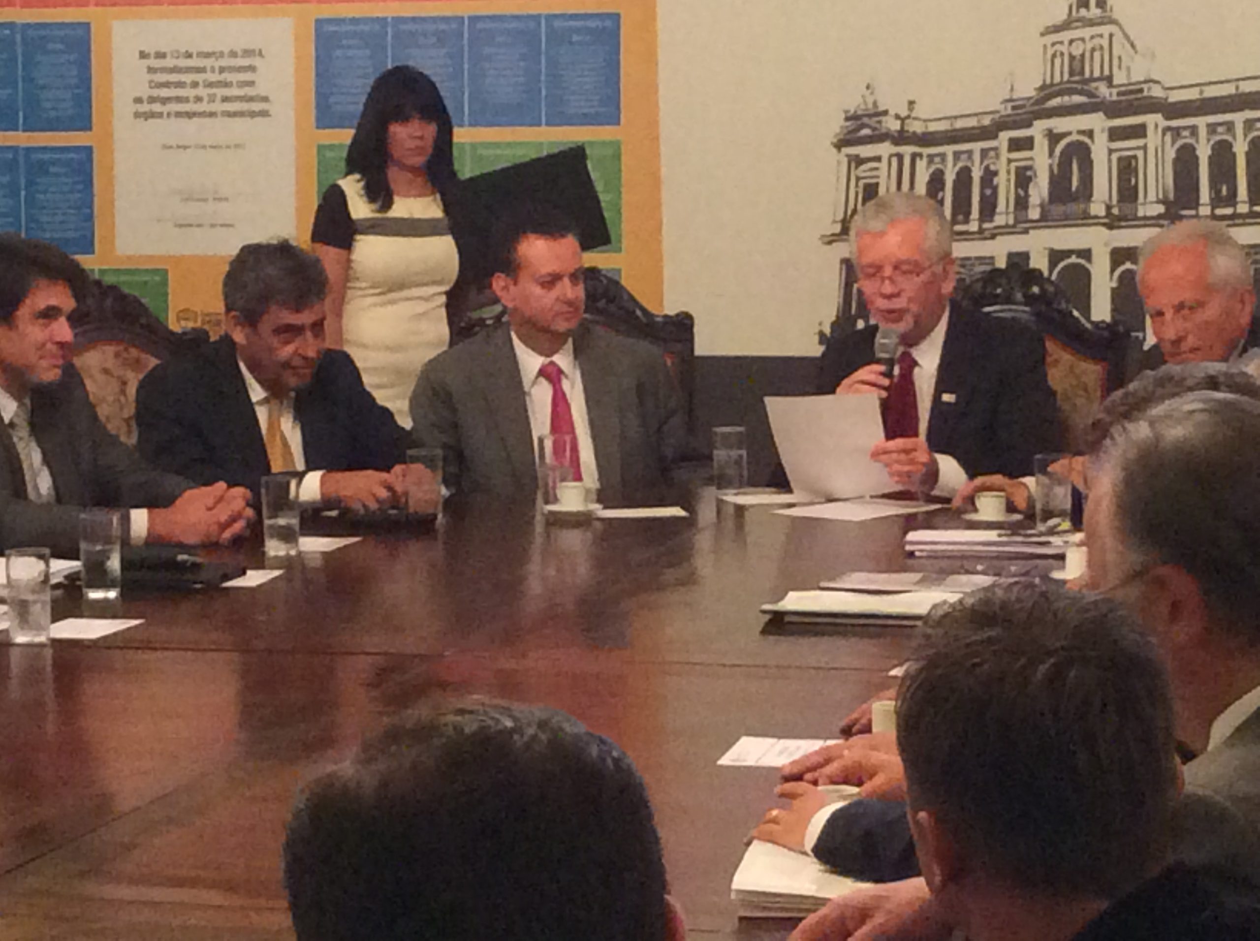 Após reunião com o governo, Kassab se encontrou também com o prefeito José Fortunatti.