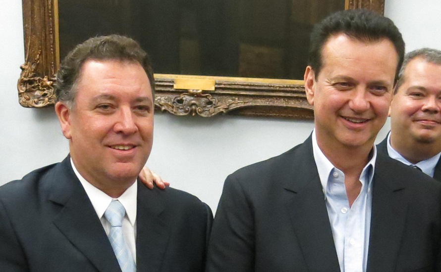 Marcelo Teixeira e Kassab: filiação vai fortalecer o partido na Baixada Santista