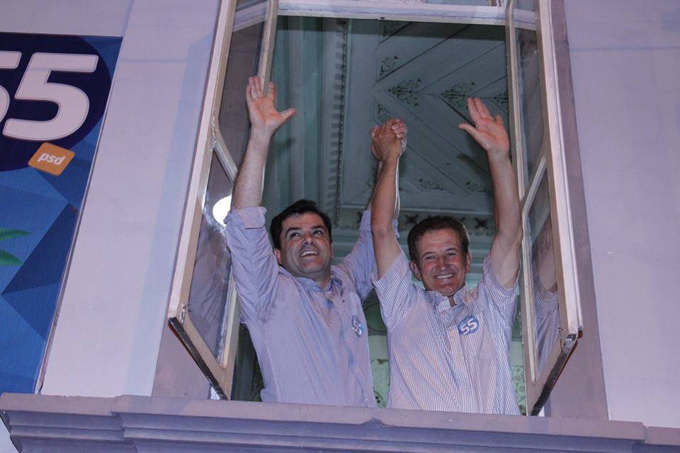 Zé Cherem, prefeito eleito de Lavras e o seu vice, Duti.