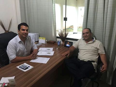 O deputado Irajá Abreu e o prefeito reeleito,